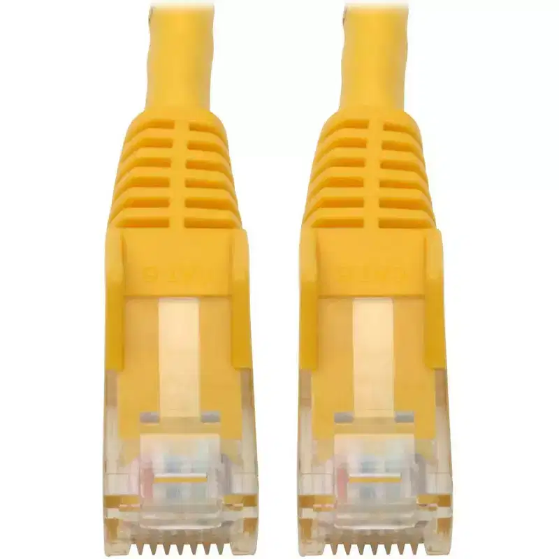 Tripp Lite Cat6 Gigabit Ethernet Snagless Molded Patch Cable UTP Yellow RJ45 M/M N20106NYW