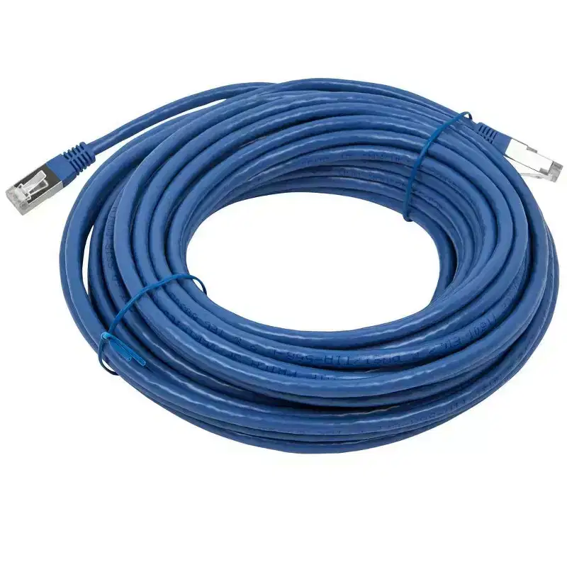 Monoprice Cat6A Ethernet Patch Cable - 50 feet - Blue | Zeroboot, RJ45, Stranded, 550Mhz, STP, Pure Bare Copper Wire, 10G, 26AWG - Entegrade Series
