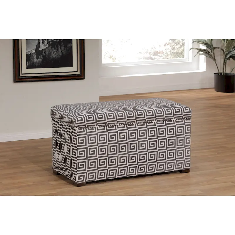 Angela Transitional Wood Storage Bench