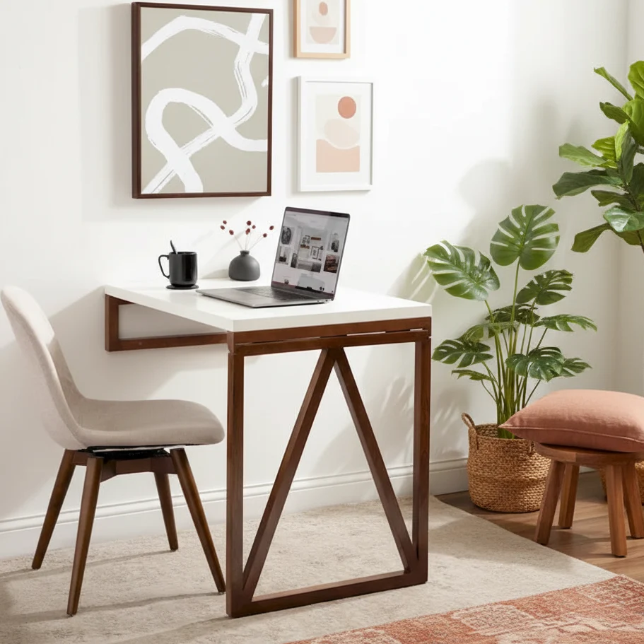 Wood Wall-Mounted Folding Table - 24x33x31