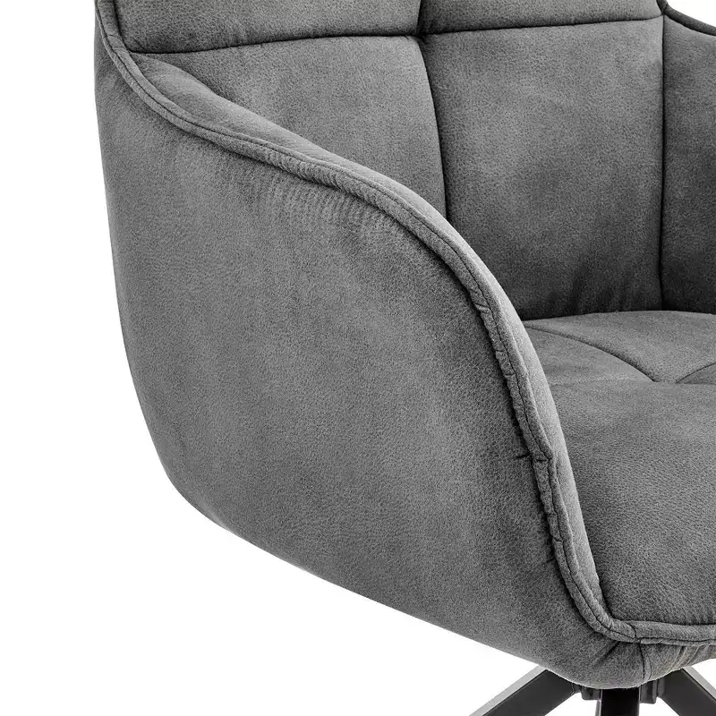 Charcoal Fabric High-Back Armchair with Metal Legs 鈥?Seats 1