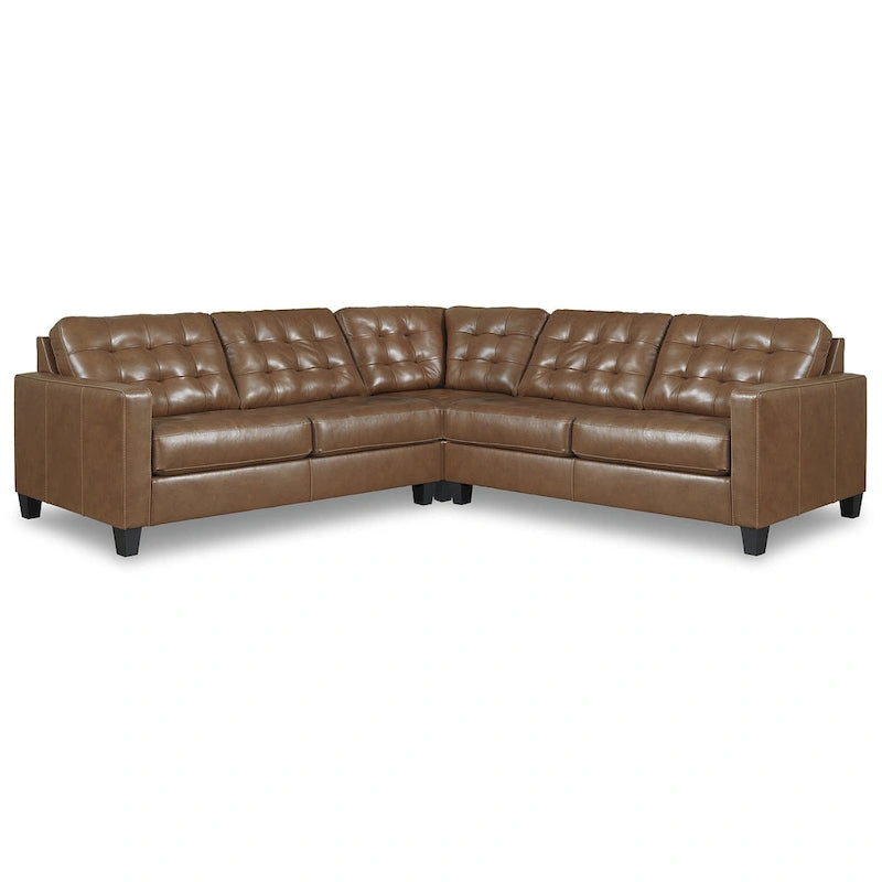 Signature Design by Ashley Baskove Brown 3-Piece Sectional - 100 W x 100 D x 39 H