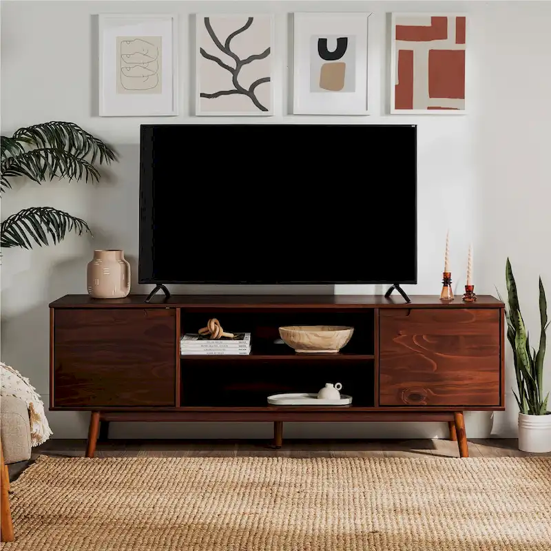 Middlebrook 70-inch Mid-Century Solid Wood TV Stand