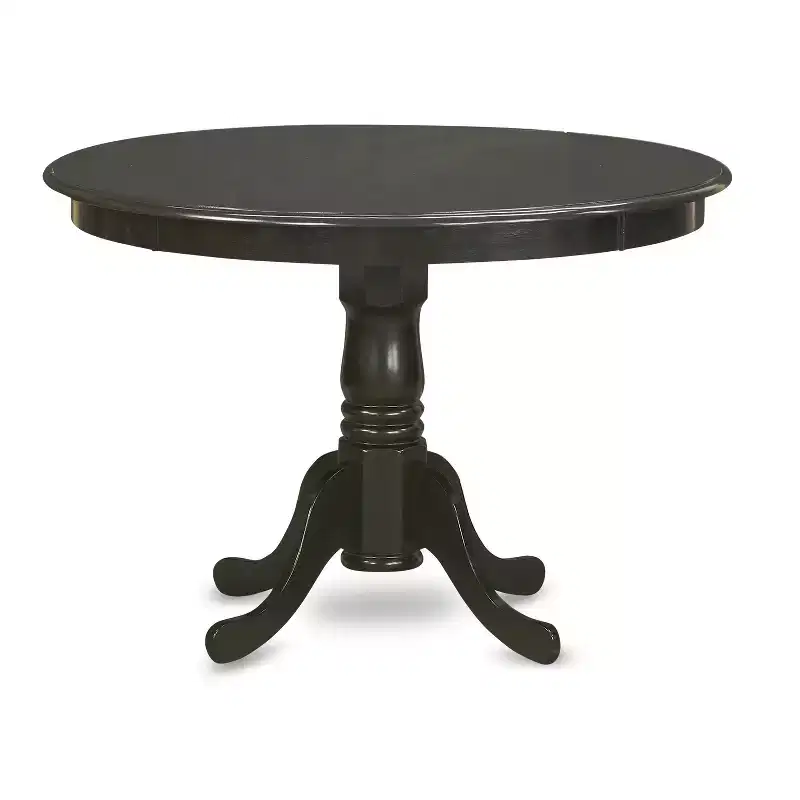 HomeStock 3-Piece Round Cappuccino Finish Solid Wood Top Dining Table with 2 Chairs