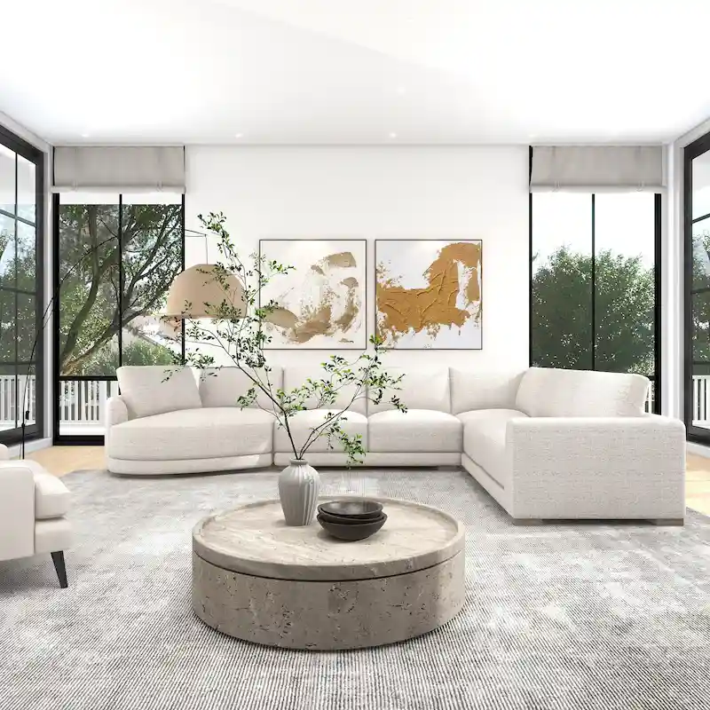 Laguna 165.5 L-Shape Modular Sectional Sofa with Chaise Lounge