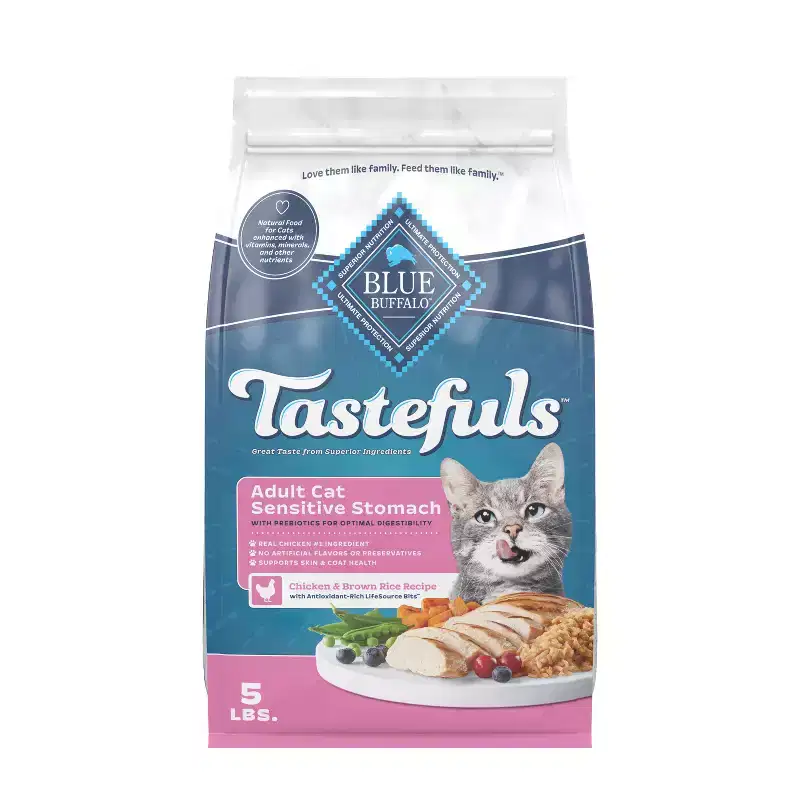 Blue Buffalo Tastefuls Sensitive Stomach Natural Adult Dry Cat Food with Chicken
