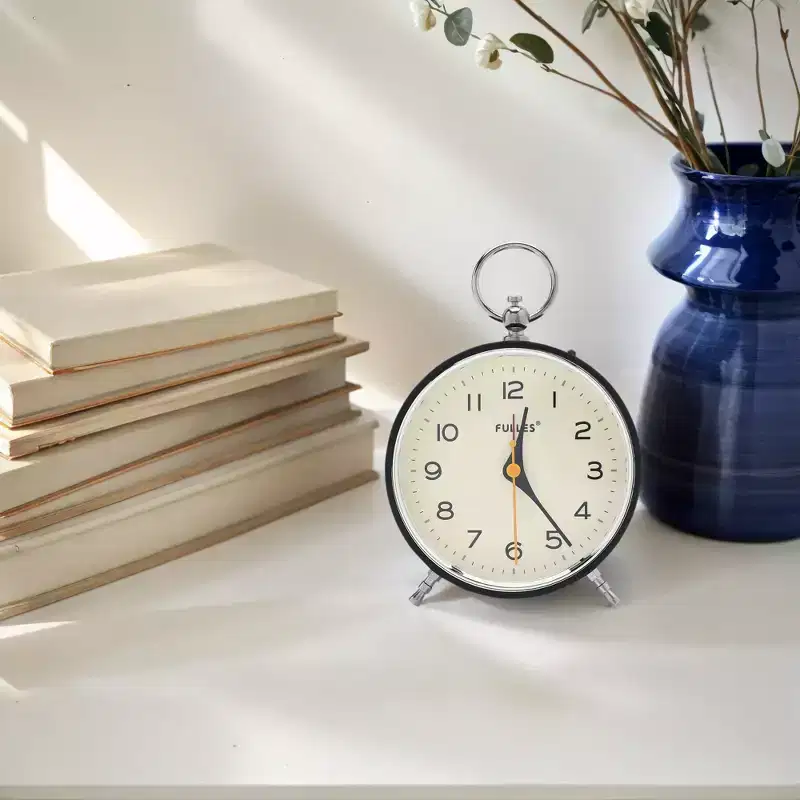 REGALWOVEN Retro Metal Casing with Hanging Ring Vintage Alarm Clock 4.3L x 2.0W x 6.4H 1 Pc