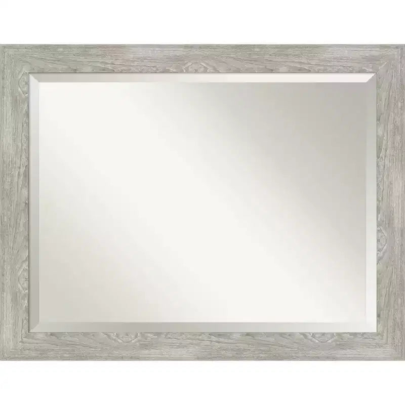 46" x 36" Dove Graywash Framed Bathroom Vanity Wall Mirror -: Modern Rectangle, Wood Frame, Wall Mounted