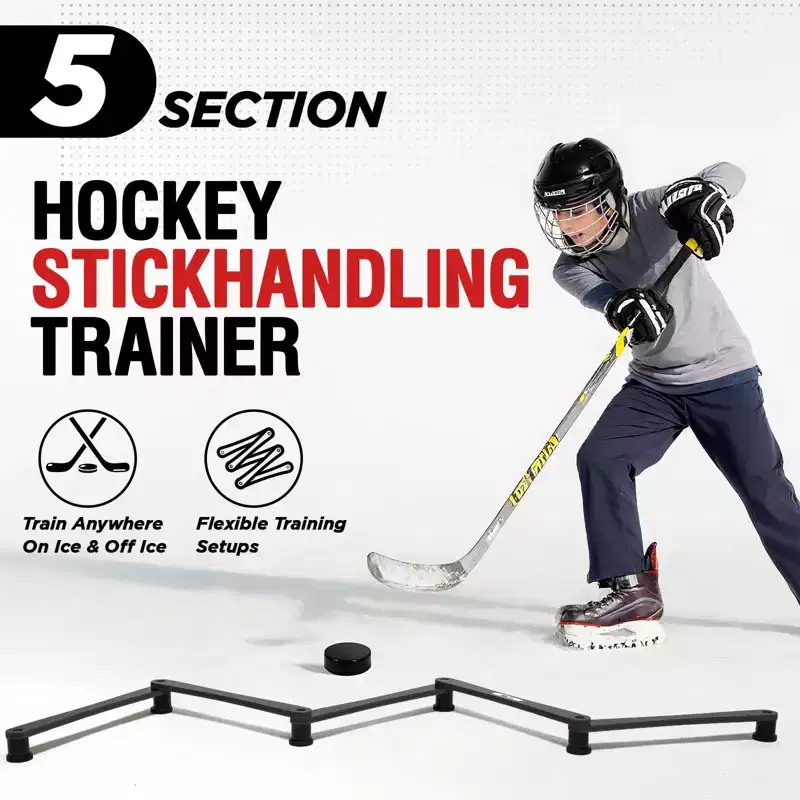 Zealfeel Portable 7-Section Hockey Stickhandling Trainer for On-Ice & Off-Ice Practice