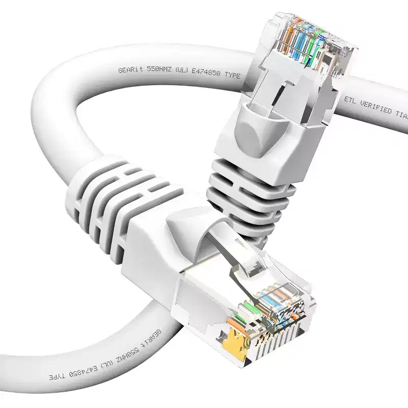GEARit Cat6 Ethernet Patch Cable - Snagless RJ45, Stranded, 550Mhz, UTP, Pure Bare Copper Wire, 24AWG - White - 5ft