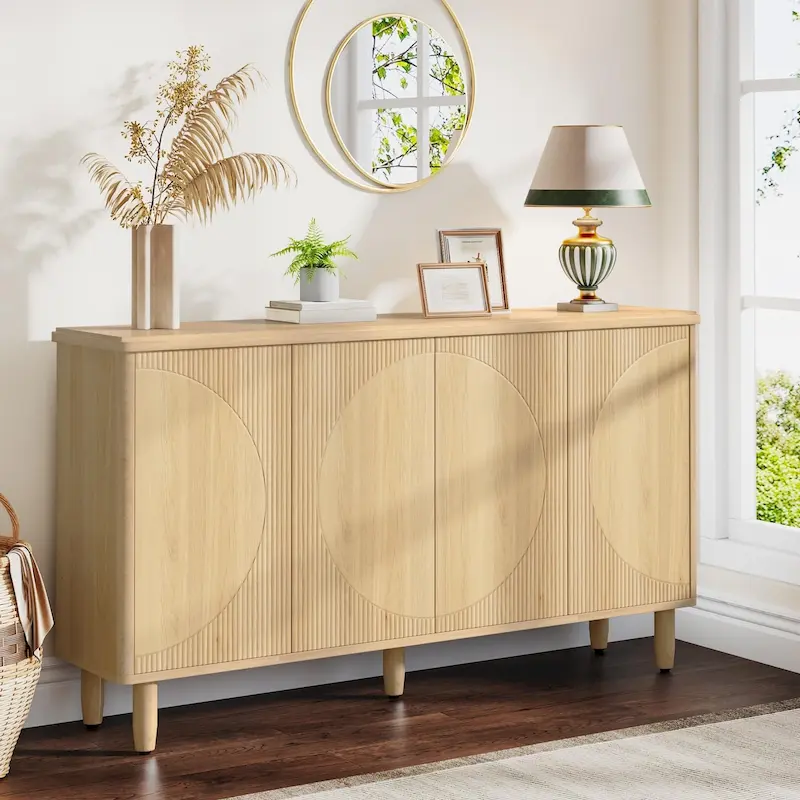 Modern Buffet Cabinet Sideboard with Storage - N/A