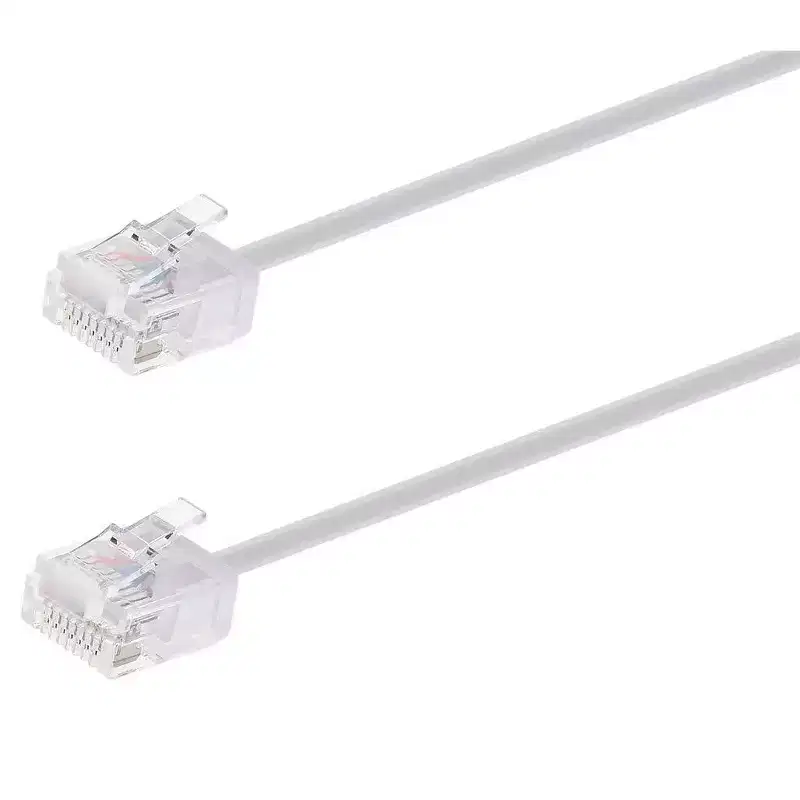 Monoprice Cat6 Ethernet Patch Cable - 0.5 Feet - White | Stranded, 550MHz, UTP, Pure Bare Copper Wire, 32AWG - Micro SlimRun Series