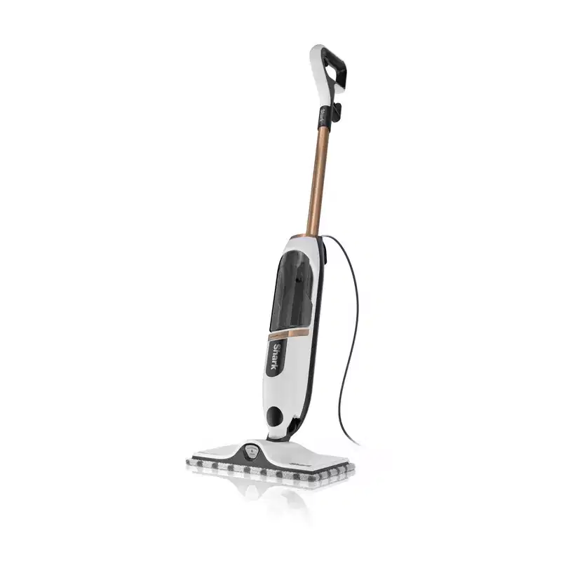 Shark SteamSpot Steam Mop with Steam Blaster Technology for Sealed Hard Floors S2001 9" Cleaning Path White