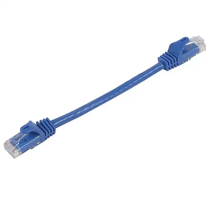 Monoprice Cat5e Ethernet Patch Cable - 0.5 Feet - Blue | Network Internet Cord - RJ45, Stranded, 350Mhz, UTP, Pure Bare Copper Wire, 24AWG - Flexboot