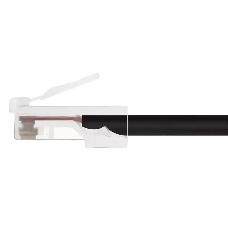 Monoprice Cat5e Ethernet Patch Cable - 0.5 Feet - Black | Network Internet Cord - RJ45, Stranded, 350Mhz, UTP, Pure Bare Copper Wire, 24AWG - Zeroboot