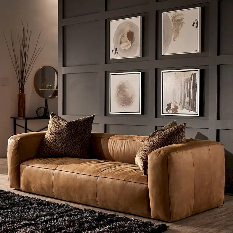 Tan Leather Sofa