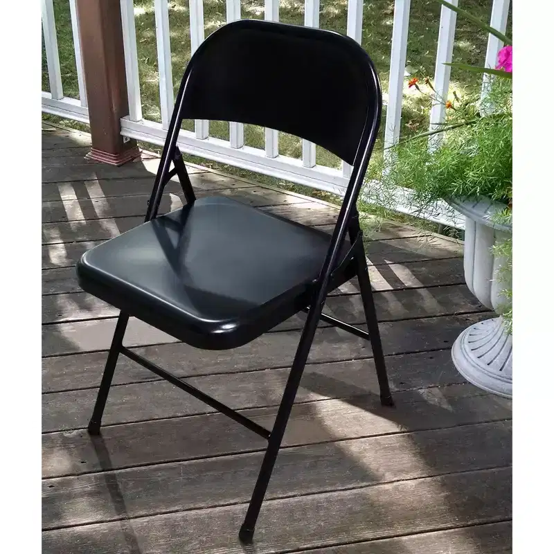 Metal Folding Chair – Black