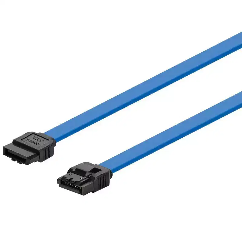 Monoprice DATA Cable - 1.5 Feet - Blue | SATA 6Gbps Cable with Locking Latch
