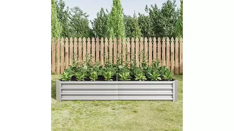 Raised Garden Bed Kit Outdoor Metal Planter Box Rectangular Deep Root Planting Bed Box for Vegetables/Flowers for Terrace Balcony Garden