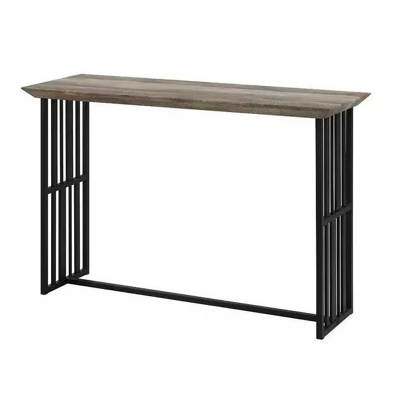 47" Zudora Accent Table Oak and Sandy Black Finish - Acme Furniture