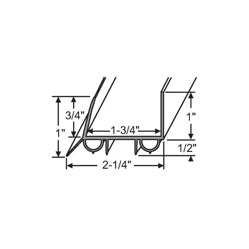 Brixwell Door Bottom Seal, Vinyl Material, 36 Length, Bronze Finish