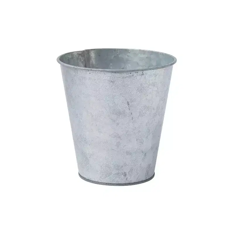 Medium Galvanized Pots - 6 Pc.