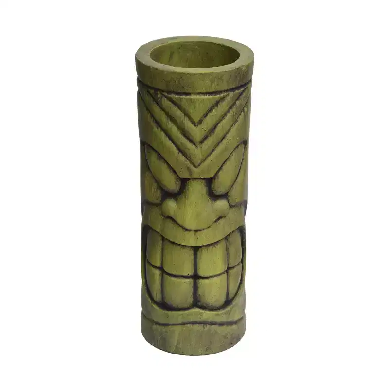 Christopher Knight Home Saguard Outdoor Lightweight Concrete Polynesian Urn Planter, Antique Green