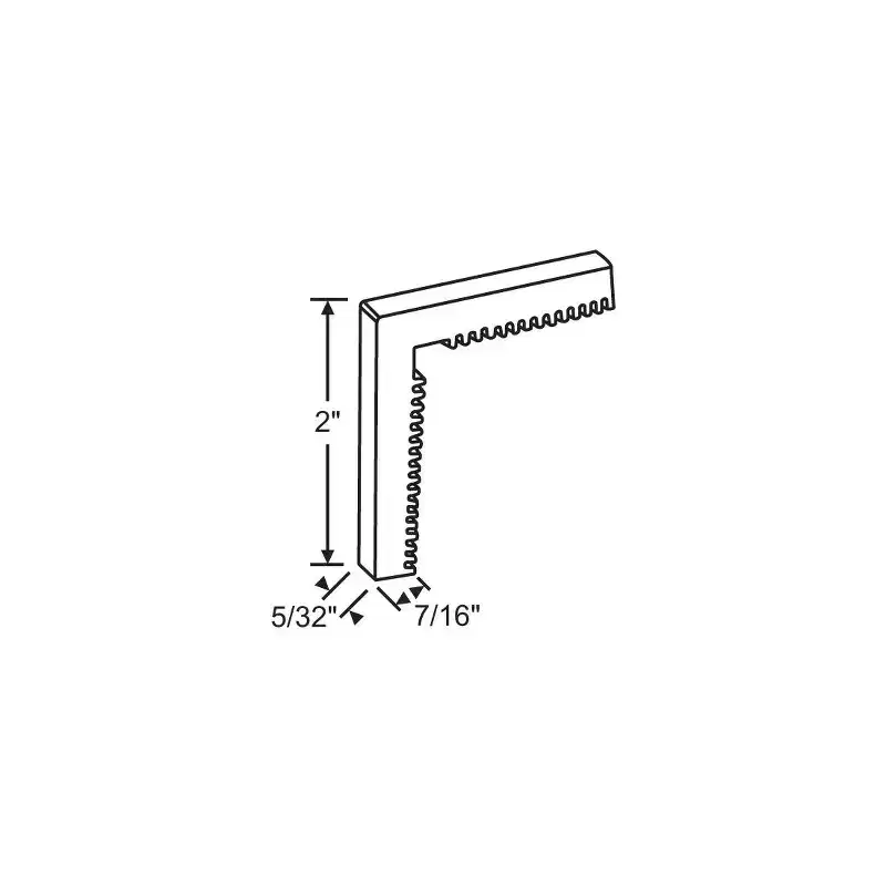 Brixwell Corner Key Window Hardware, 2 Height, 7/16 Depth, 5/32 Thickness, Plastic Material With White Finish