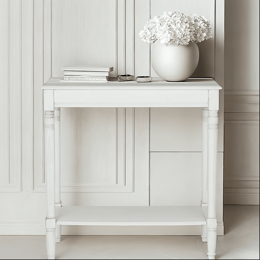 White Wooden Console Table