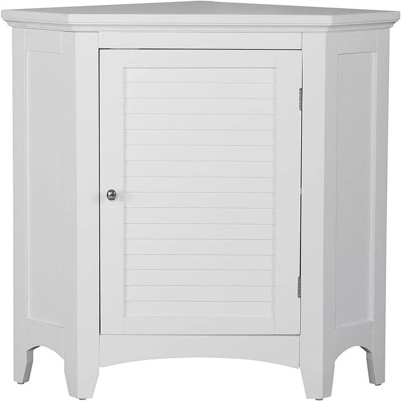 Corner Floor Storage Cabinet with Adjustable Shelf