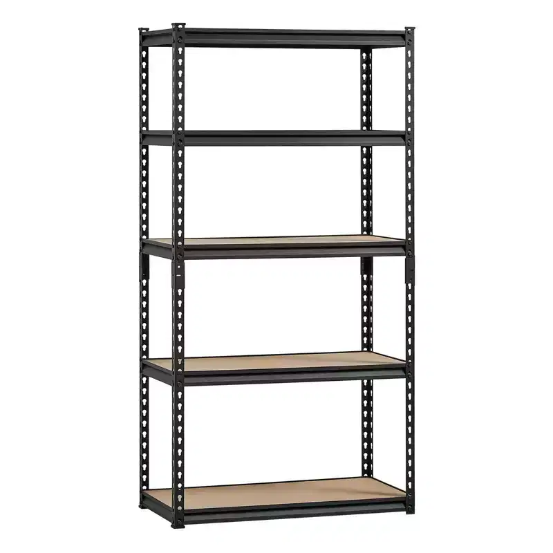 VIYET 63 5-Tier Garage Storage Shelves-Black Metal, Adjustable, 2000LBS Load