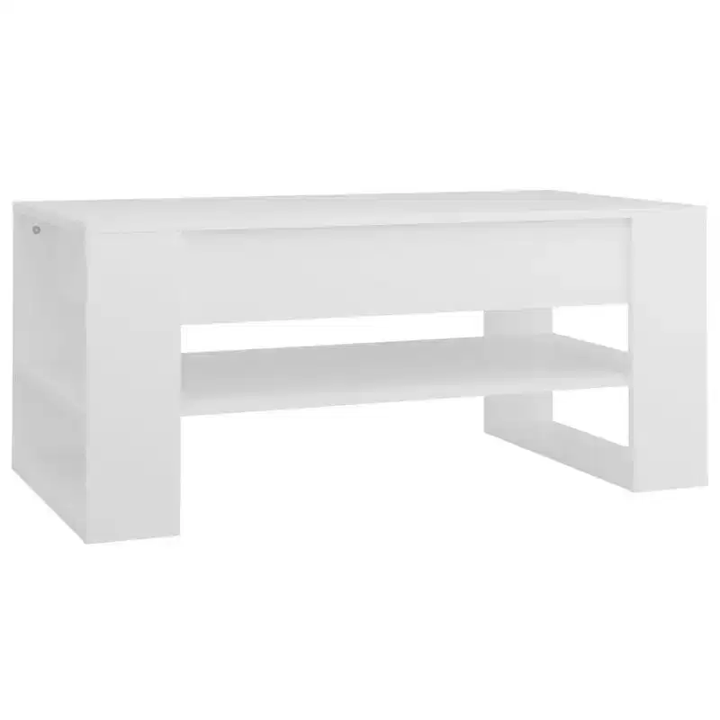 Coffee Table White Engineered Wood Medium Coffee Table