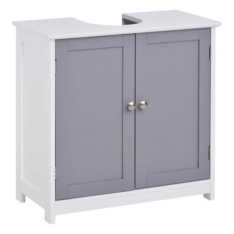 Pedestal Sink Storage Cabinet, Vanity Cabinet,Under Sink Bathroom Cabinet with U-shape and Adjustable Internal Shelf
