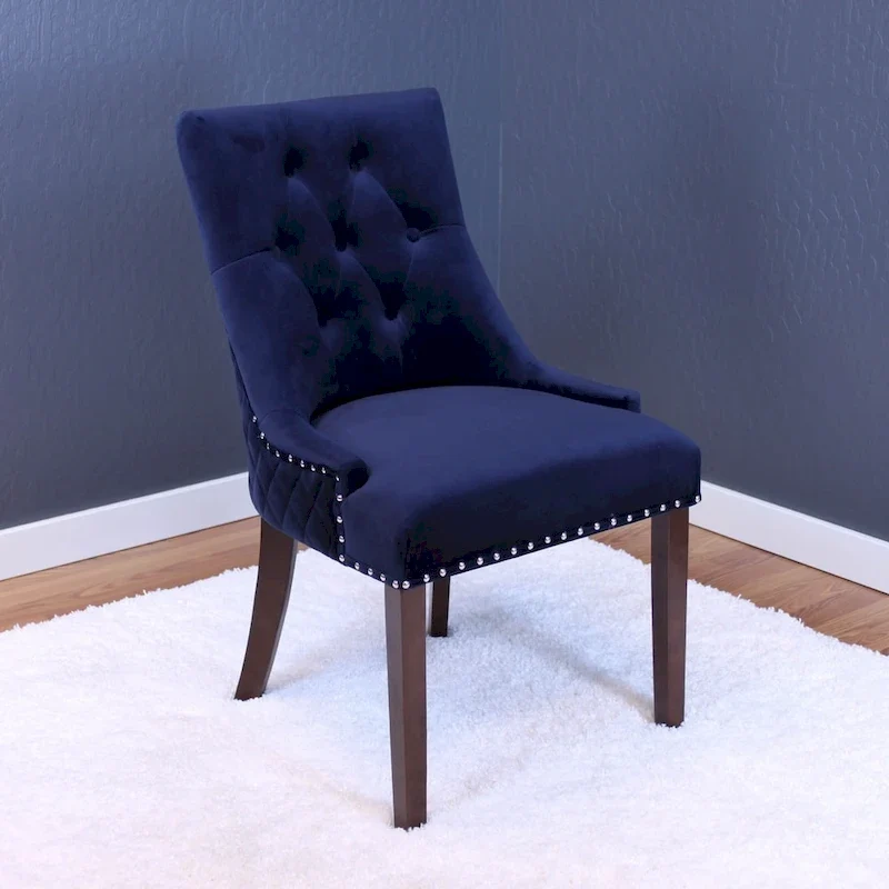 Tufted Velvet Dining Chairs (Set of 2)