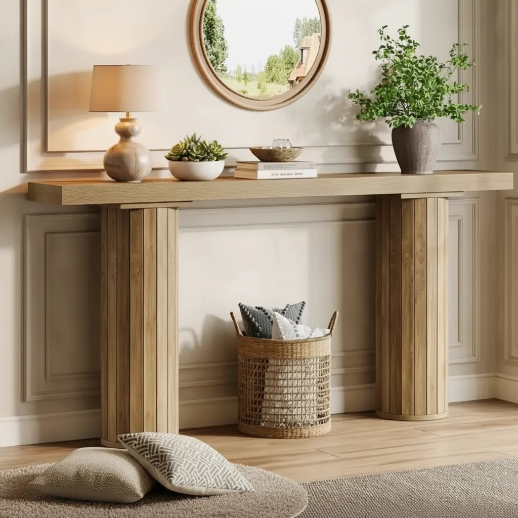 63 Inches Long Console Table for Entryway Hallway Living Room