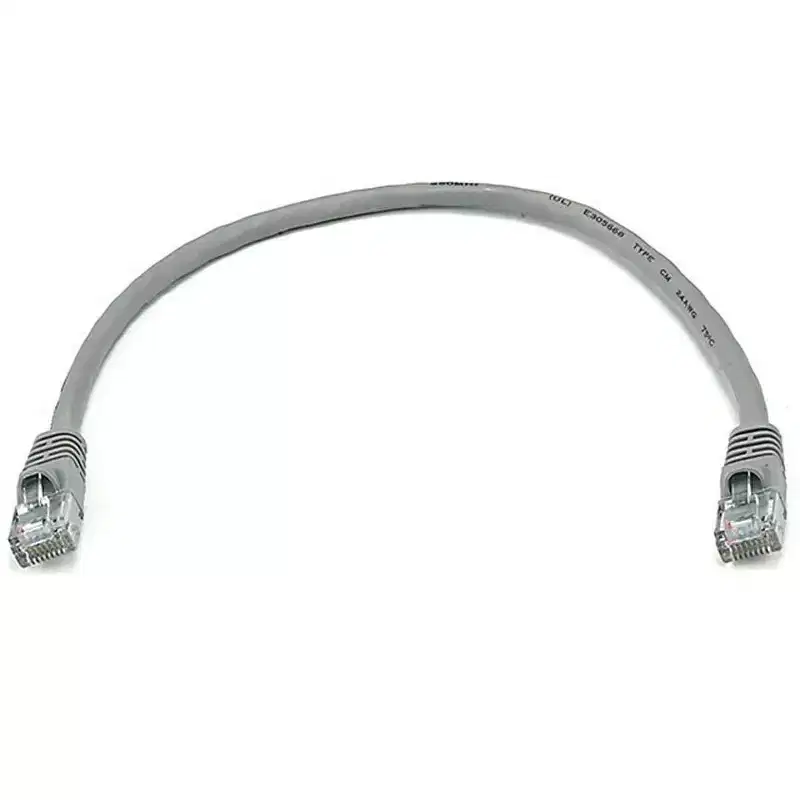 Monoprice Cat6 Ethernet Patch Cable - 1 Feet - Gray | Network Internet Cord - RJ45, Stranded, 550Mhz, UTP, Pure Bare Copper Wire, 24AWG