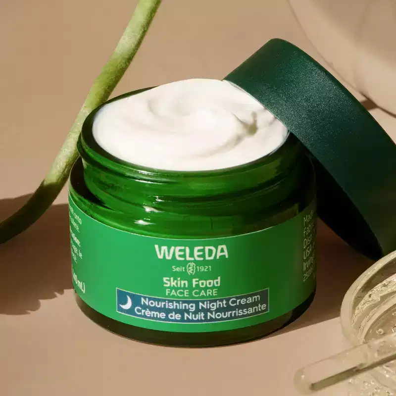 Weleda Skin Food Face Night Cream - 1.3 fl oz: Deep Hydration, Sensitive & Dry Skin, Rosemary & Chamomile Scent, Vegan
