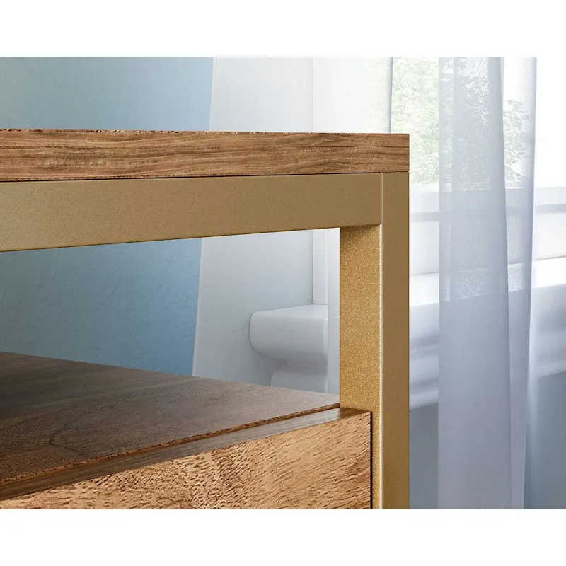 2-Drawer Lateral File Cabinet with Open Shelf, Sindoori Mango