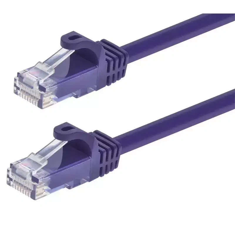 Monoprice Cat6 Ethernet Patch Cable - 14 Feet - Purple | Network Internet Cord - RJ45, Stranded, 550Mhz, UTP, Pure Bare Copper Wire, 24AWG - Flexboot
