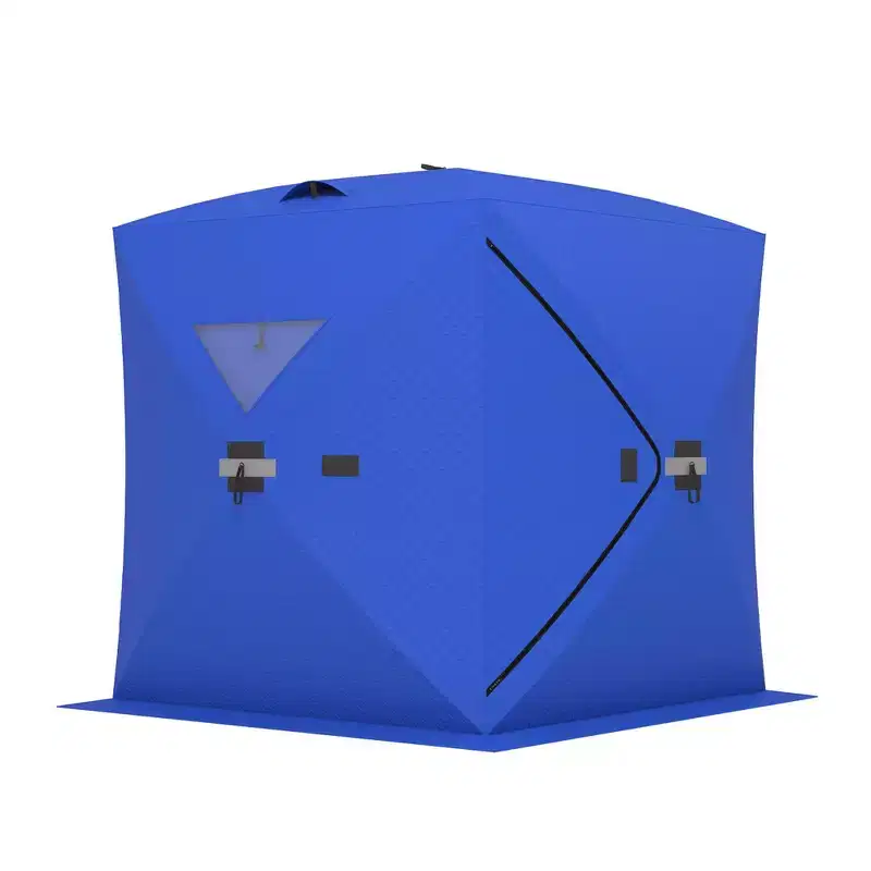 COZONY Pop Up Ice Fishing Tent, Insulated Portable Hub Shelter Windproof Warm Shanty for 1-8 Person