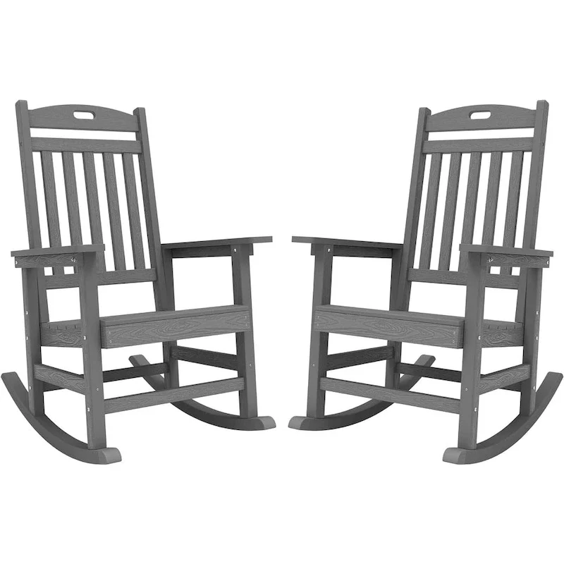 WINSOON All Weather Outdoor Rocking Chair, Set of 2