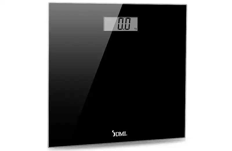 DMI Digital Talking Bathroom Scale, Sleek Tempered Glass, Clinically Accurate Measurements, Large LCD Screen, 440 lb. Weight Capacity