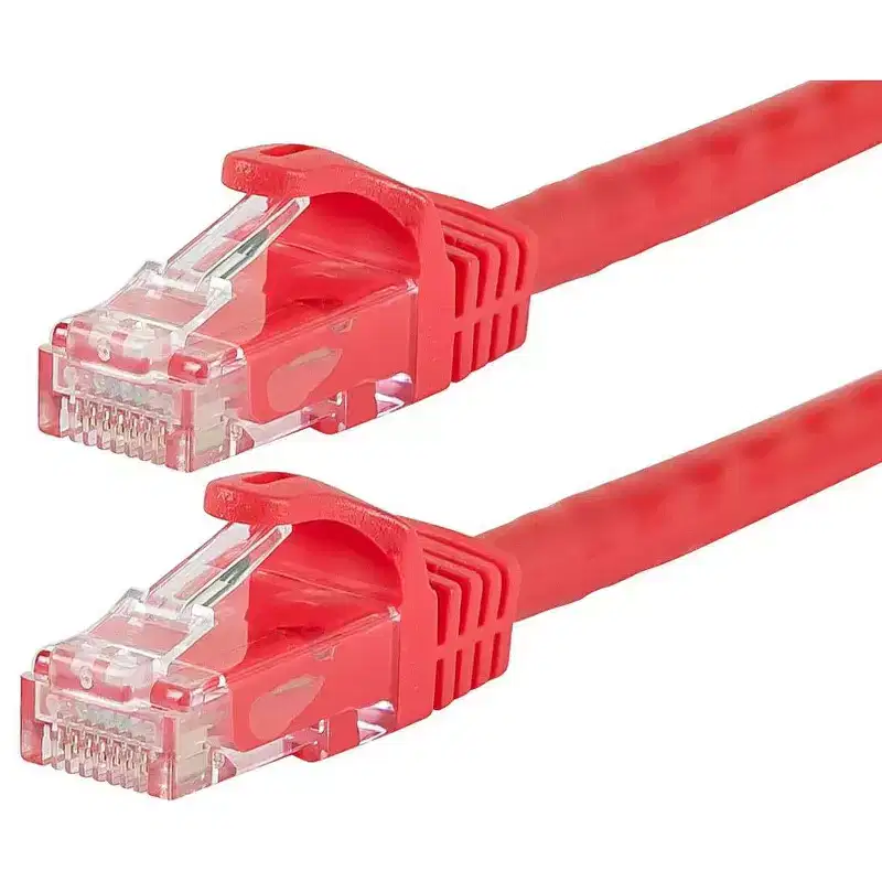 Monoprice Cat6 Ethernet Patch Cable - 1 Feet - Red | Network Internet Cord - Snagless RJ45, Stranded, 550Mhz, UTP, Pure Bare Copper Wire, 24AWG -