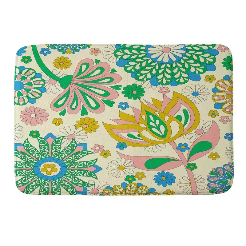 34"x21" Jenean Morrison Perennial Garden Memory Foam Bath Rug - Deny Designs