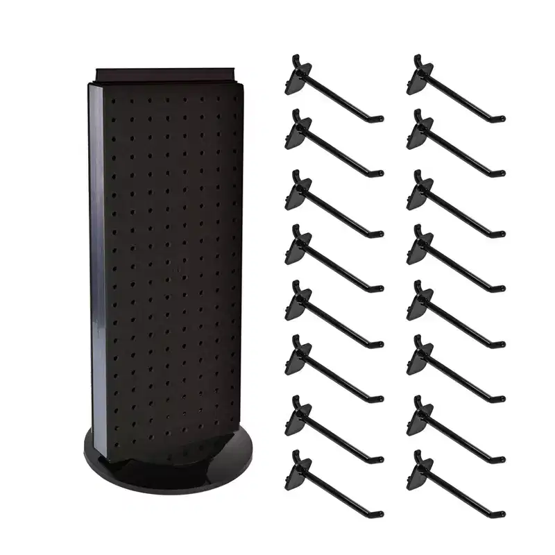 Azar Displays Revolving Pegboard Counter Display with Hooks