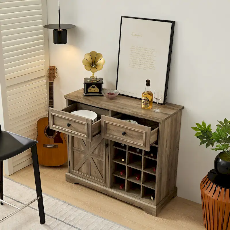 Buffet Cabinet with Wine Rack