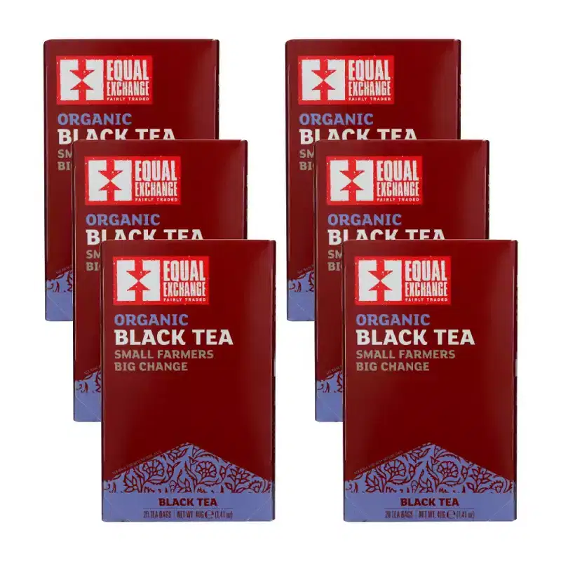 Equal Exchange Organic Black Tea - Case of 6 boxes/20 bags