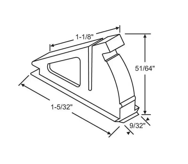 Brixwell Vent Lock, Nylon Material, 1-1/8 Width, 9/32 Thickness, White Finish