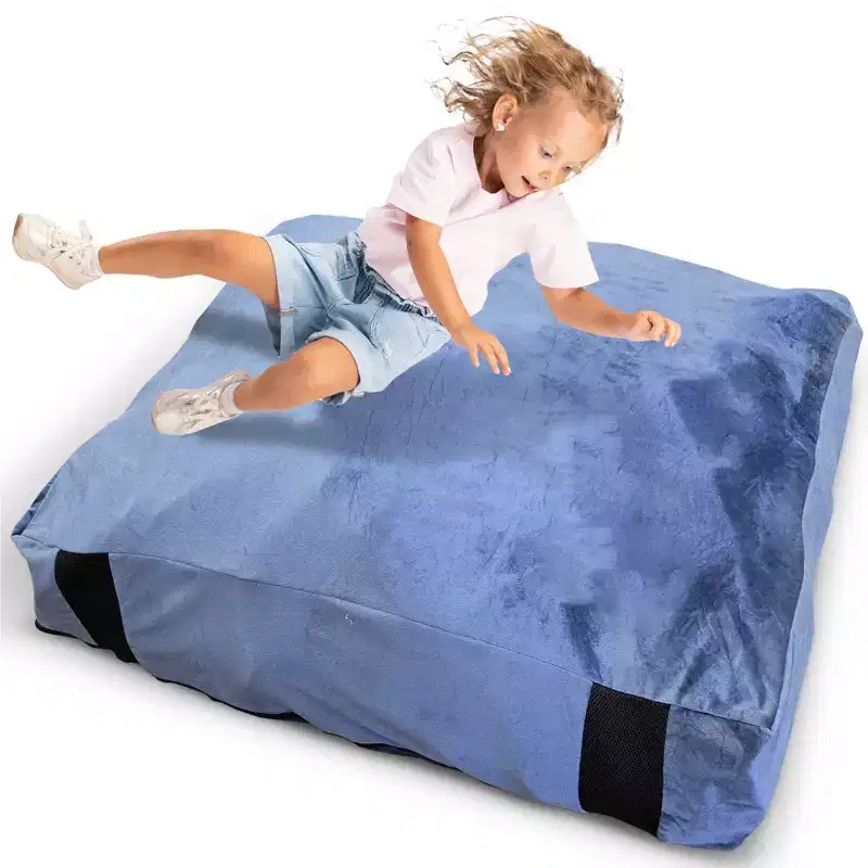 Cheer Collection Sensory Crash Pad Filled with Foam Blocks, and Washable Cover Included