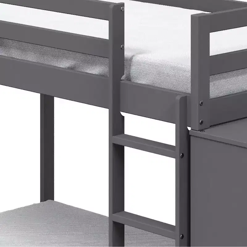 93" Twin/Twin Bunk Bed Gaston with Storage & Reversible Cabinet - Acme Furniture
